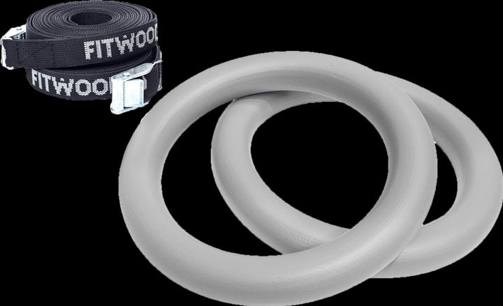 Actual product image Fitwood ULPU MINI Gym Rings Ribbons Black