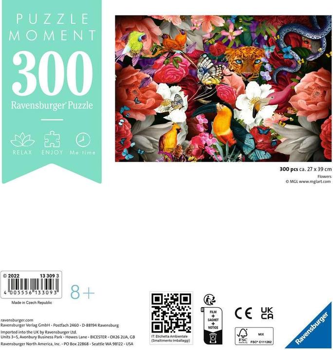 Actual product image Ravensburger Puzzle - Flowers - Puzzle Moment 300 pieces (300 pieces)
