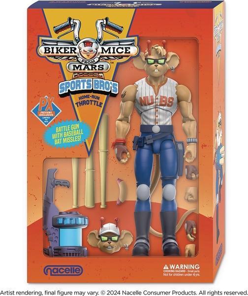 Image du produit Nacelle Biker Mice from Mars Actionfigur Sports Bros Home-Run Throttle - Previews Exclusive