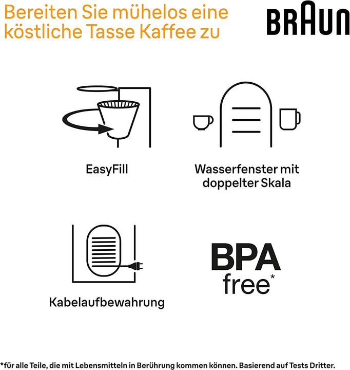 Productafbeelding Braun Koffiezetapparaat KF 1500 WH 10 kopjes