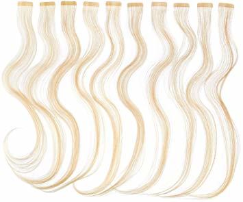 Balmain Silk Tape Human Hair Natural Straight 40cm 8G.9G Very Light Gold Blonde, 10 Stk. (8G.9G Very Light Gold Blonde, 40 cm)