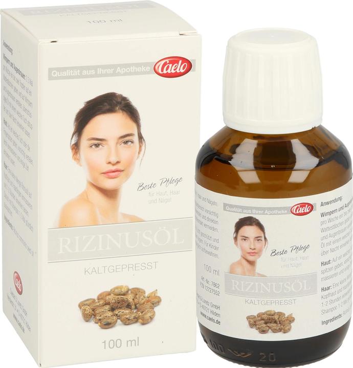 Actual product image Caelo Castor oil cold pressed HV pack, 100 ml solution (Body oil, 100 ml)