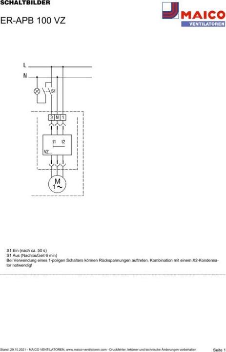 Produktbild Maico MAI ER-APB 100 VZ Aufputzventilator, Brandschutz
