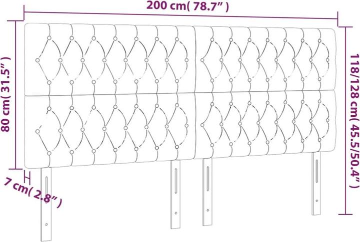 Produktbild VidaXL Peyton (200 x 7 x 128 cm)