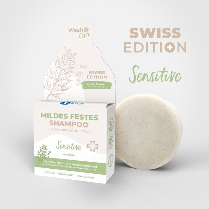Actual product image Washo Swiss Edition Mild Solid Shampoo Sensitive (200 ml, Solid shampoo)