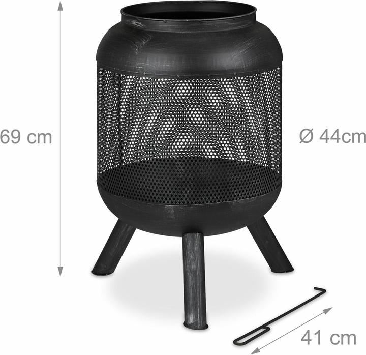 Actual product image Relaxdays Bathroom Shelf with Hamper (40 x 30 x 95 cm)
