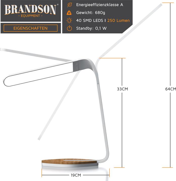 Produktbild Brandson Schreibtischlampe (250 lm)