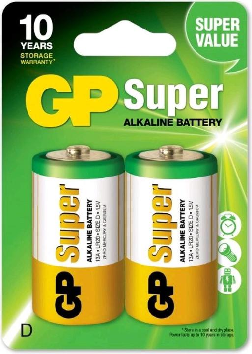 Produktbild GP Batteries Super (2 Stk., D, 1300 mAh)