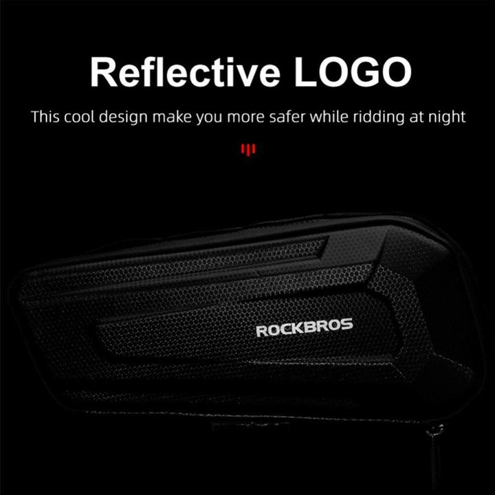 Actual product image Rockbros B66 waterproof bicycle bag for frame - black (1.50 l, Frame bag)