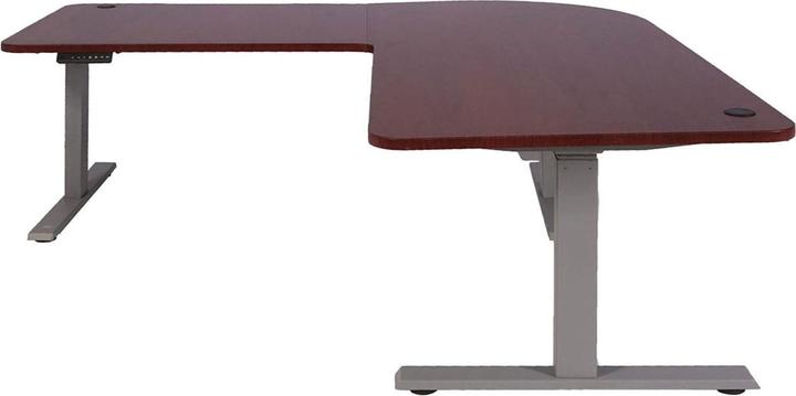 Actual product image Swisshandel24 Corner desk, computer desk, electrically height-adjustable Memory 178x178cm 84kg Cherry decor, g