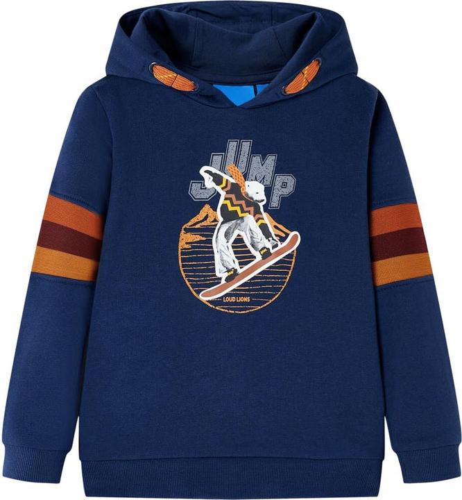 VidaXL Kinder-Kapuzenpullover Marineblau 140,Material: 92 (140)