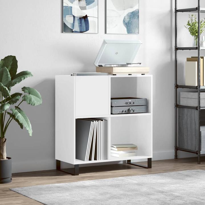 Produktbild VidaXL Plattenschrank Hochglanz-Weiss 84,5x38x89 cm