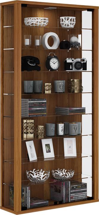 Productafbeelding VCM Collectie Wandvitrine Hout Glas Vitrosa Maxi (59 x 18 x 114 cm)