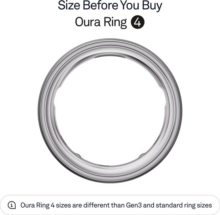Actual product image Oura Ring 4 (13, Brushed Silver)