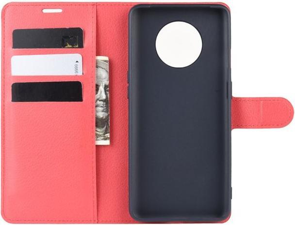 Actual product image MU Classic Litchi Leather Bookcover Series (OnePlus 7T)