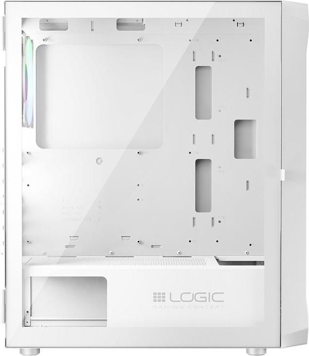 Produktbild Logic PORTOS ARGB MINIDI USB-3.0-Gehäuse Weiss (ATX)