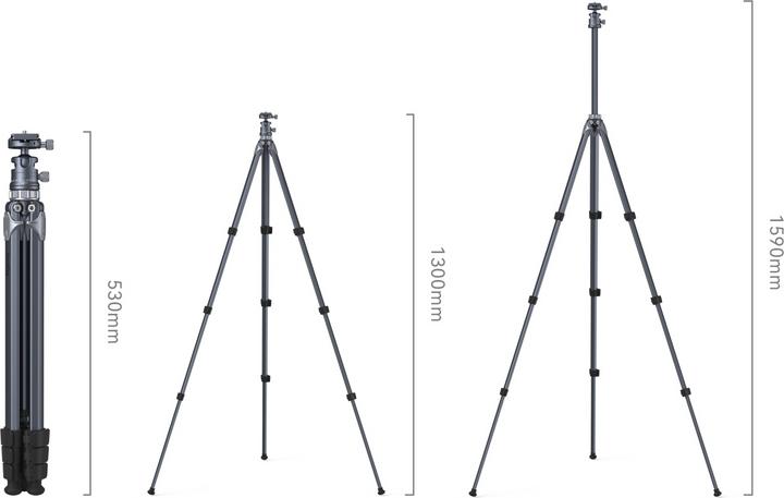 Actual product image SmallRig Lightweight Travel Tripod AP-02 4222B (Metal)