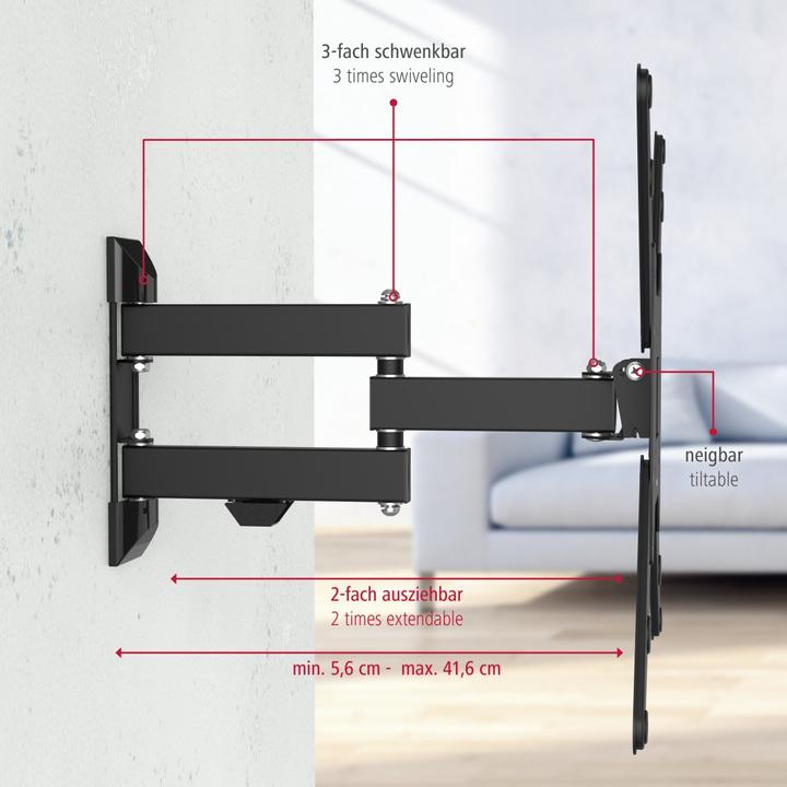 Image du produit Hama Fullmotion (Mur, 65", 25 kg)