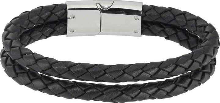 Bijouteria Lederarmband (21 cm, Leder, Edelstahl)