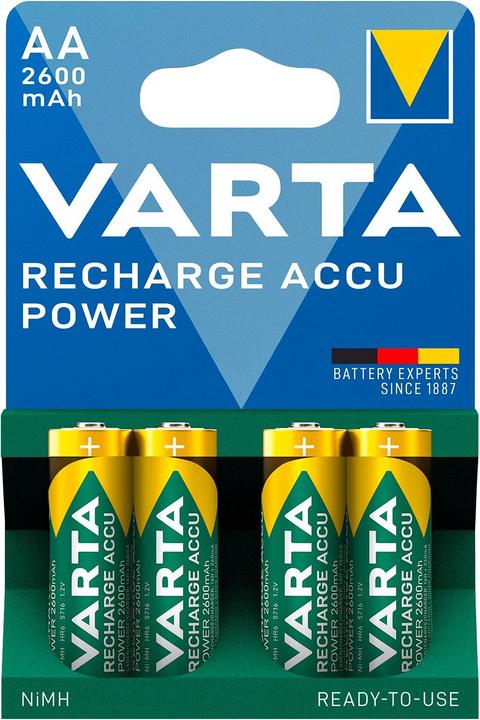 Produktbild Varta Recharge Accu Power (4 Stk., AA, 2600 mAh)