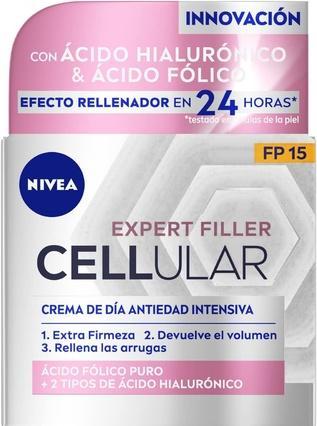 NIVEA Cellular Filler Hialurónico y Fólico Crema Día Spf15 50ml (50 ml, Tagescreme, SPF 15)