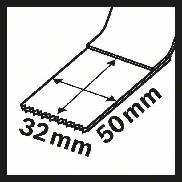 Image du produit Bosch Professional Zubehör Lame de scie plongeante BIM AIZ 32 AB, Metal, 50 x 32 mm, pack de 10
