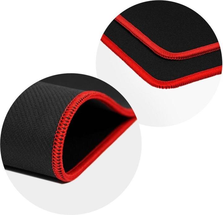 Actual product image OEM Other Computer Accessory Gaming mousepad 300 x 240 x 3 mm black with red stitching