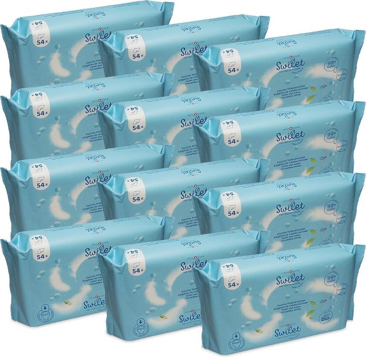 Swilet Die Bio-Feuchttücher Toiletten (648 Stück)
