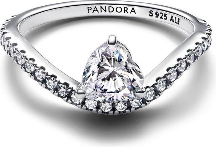 Immagine prodotto Pandora Anello a cuore con pavé ondulato (54, 925 Argento)