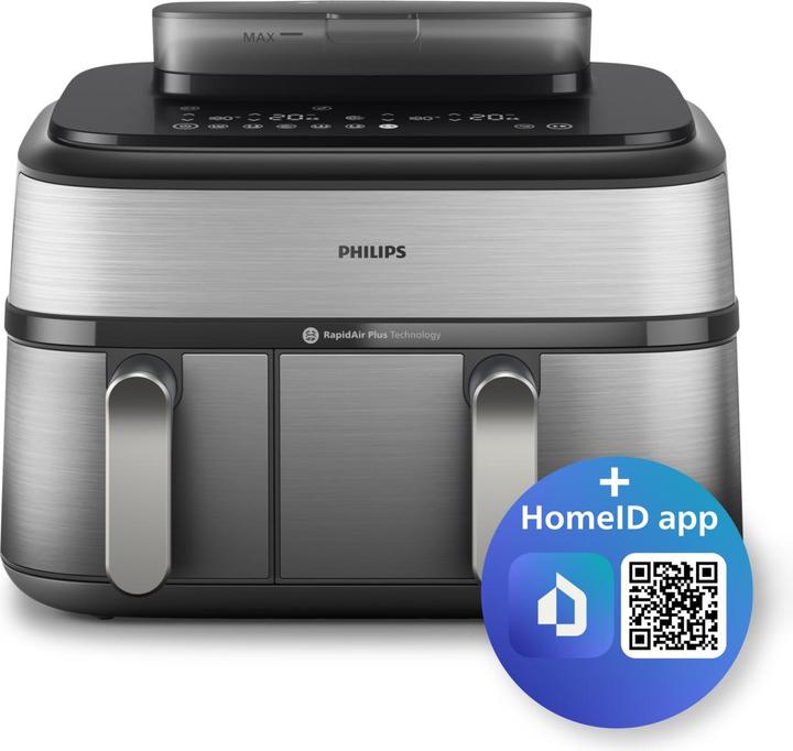 Produktbild Philips Steam Airfryer Dual Basket NA555/00