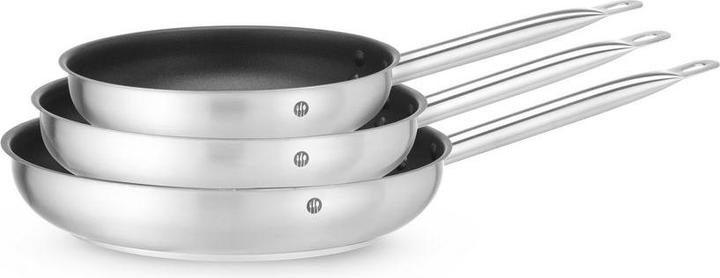 Image du produit Hendi Poêle à frire en acier inoxydable 320x55 mm Antiadhésive (32 cm, Ensemble de casseroles et de poêles de cuisson, Acier inoxydable)