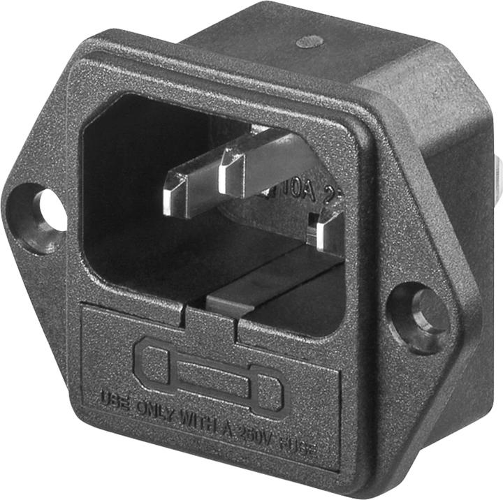 Image du produit Goobay Fiche encastrable pour appareils froids 11261, avec porte-fusible, 250 V, 6,3 A