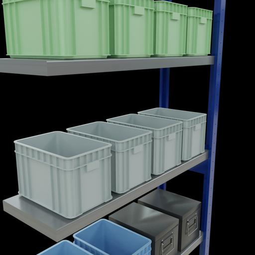 Produktbild Schulte Lagertechnik Stecksystem Anbauregal MULTIplus250 mit Längenriegel