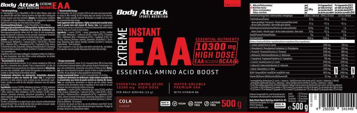 Image du produit Body Attack Extreme Instant EAA (boîte de 500g) (Cola, 1 pcs, 500 g)