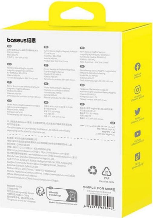 Produktbild Baseus Magnetic Foldable Phone Mount