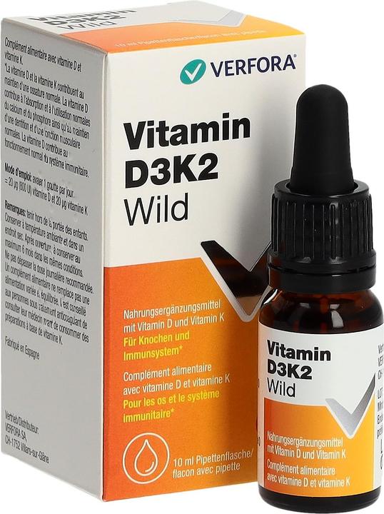 Actual product image Verfora Vitamin D3K2 Wild (10 Piece, Droplet)