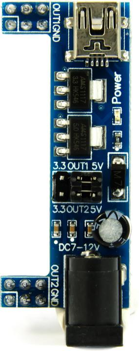 Produktbild Purecrea Power Adapter für Breadboard Steckbrett 5V / 3.3V Mini USB
