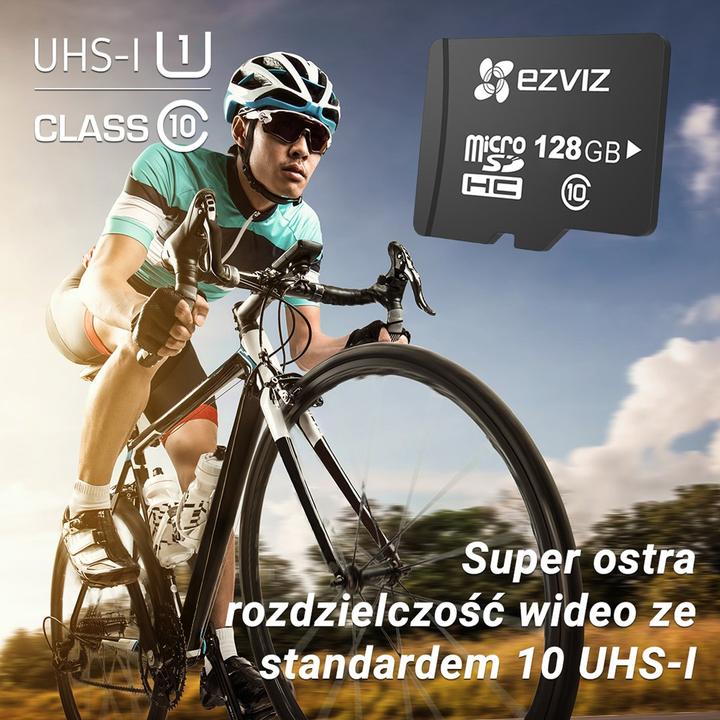 Image du produit EZVIZ Carte Micro SD 128Gb (128 Go, microSDXC, U3, UHS-I)