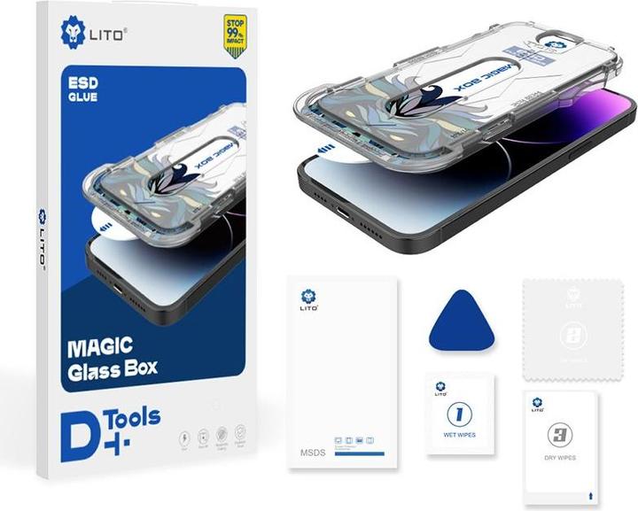 Image du produit Lito Verre blindé avec outil d'installation iPhone 14 Pro (1 pièce(s), Apple iPhone 14 Pro)