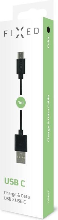 Actual product image Fixed USB cable USB-A - USB-C 1 m Black (FIXD-UC-BK) (1 m, USB 1.0)