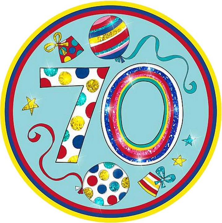 Image du produit Rachel Ellen Badge 70e anniversaire à paillettes