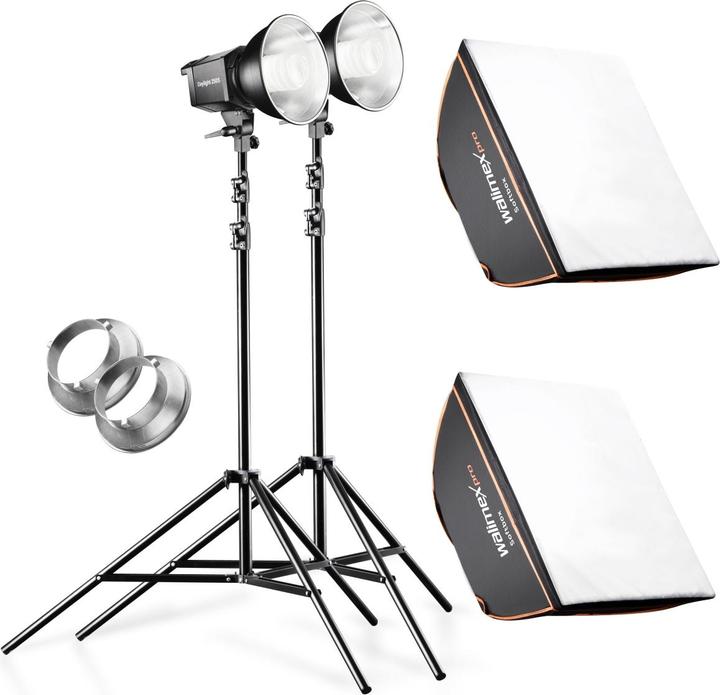 Actual product image Walimex pro Pro 2er Set Daylight 250S Incl. softbox and tripod