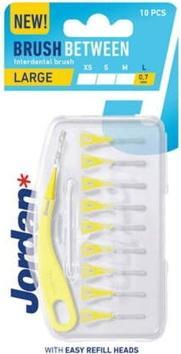 Jordan* Brush Between Interdental Brushes L Interchangeable Tips 10Pcs. (10 x, 148 mm)