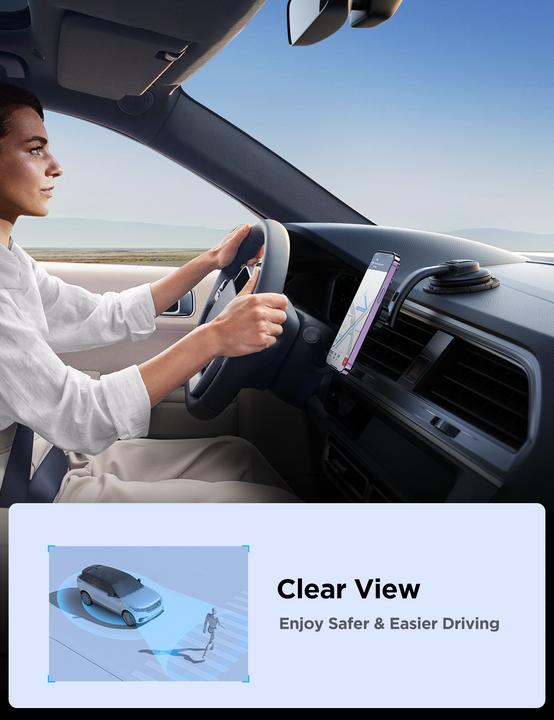 Immagine prodotto Joyroom Porta cellulare magnetico per auto per cabina di pilotaggio, cruscotto nero (JR-ZS366)