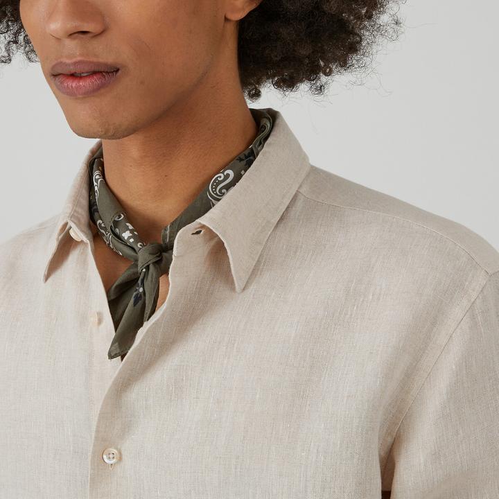 Produktbild La Redoute Collections Gerades Leinenhemd Signature mit langen Ärmeln (S)