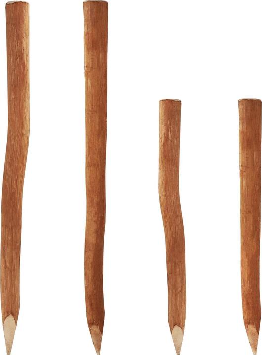 Produktbild Aquagart 100 Holzpfosten für Staketenzaun 1,05m I Durchmesser 5-6cm I Zaunpfosten aus Haselnuss I Zaun-Pfahl