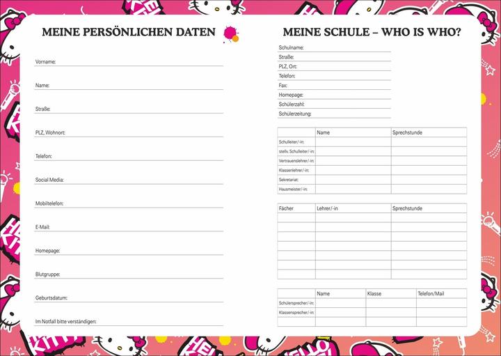 Produktbild Hello Kitty Schülerkalender A5 2026 - 17 Monate ab August 2025 (A5, Deutsch)
