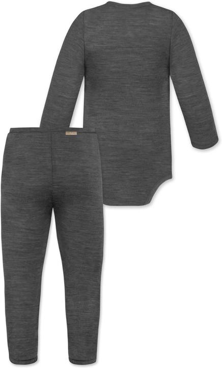 Actual product image Normani Baby merino long-sleeved wrap body "Kaitaia" and baby merino trousers "Silverdale" - 9625 (56)