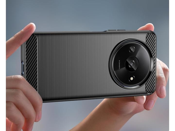 Actual product image Screenguard Xiaomi Redmi A3 Case Carbon Brushed Soft TPU (Xiaomi Redmi A3)