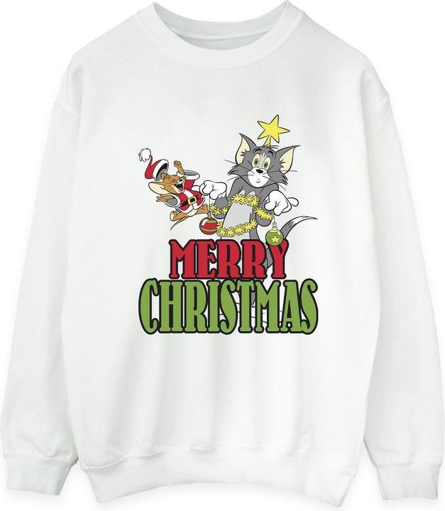 Tom & Jerry Merry Christmas Baubles Sweatshirt (L)